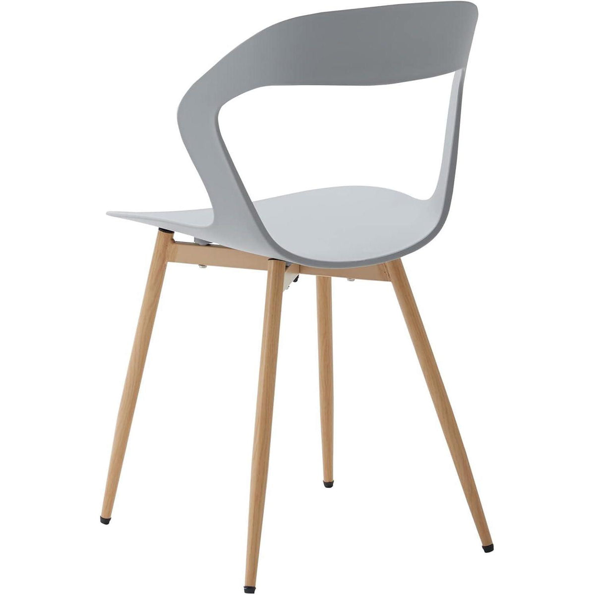 Moderner Esszimmerstuhl 6er-Set Grau & Natürliche Farbe
