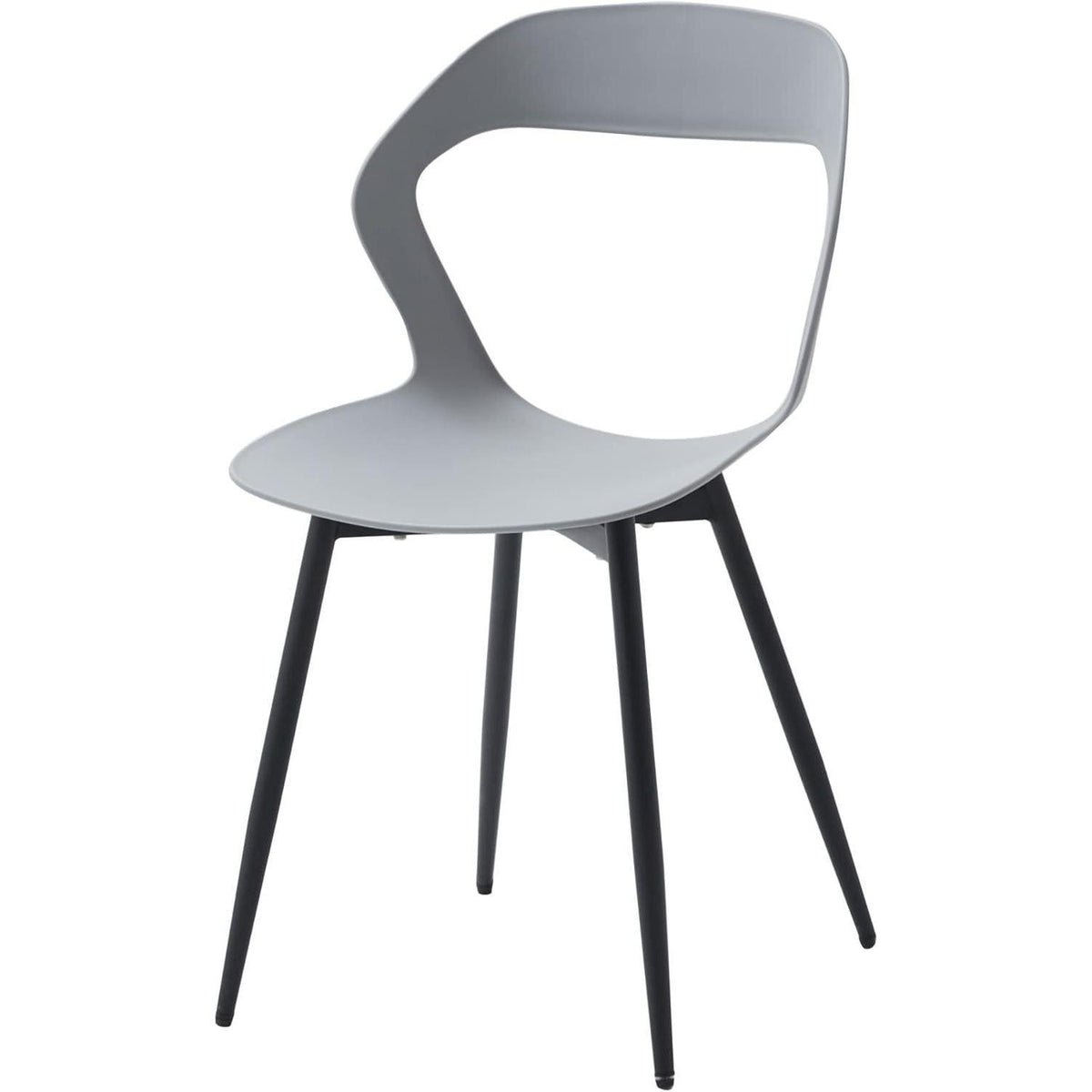 Moderner Esszimmerstuhl 6er Set Grau Schwarz | Skandinavischer Design Stuhl