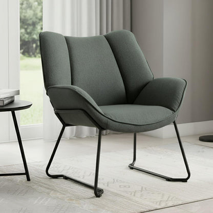 Leinen Loungesessel Grün – Modern & Bequem für Wohnzimmer & Balkon
