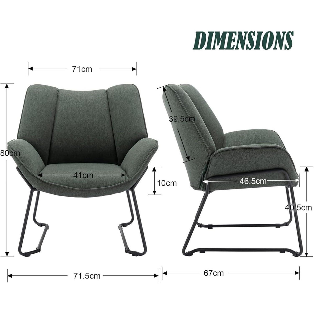 Leinen Loungesessel Grün – Modern & Bequem für Wohnzimmer & Balkon