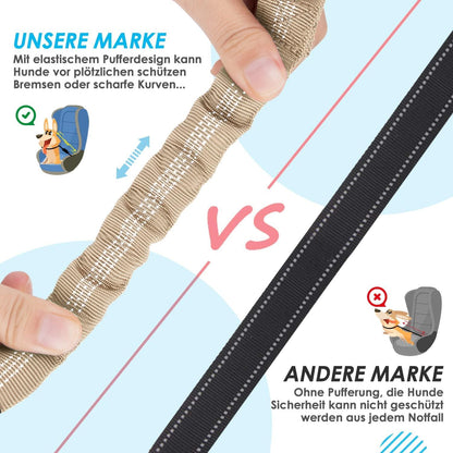 SlowTon Anschnallgurt Hund Auto Sicherheitsgurt verstellbar reflektierend