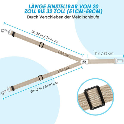 SlowTon Anschnallgurt Hund Auto Sicherheitsgurt verstellbar reflektierend