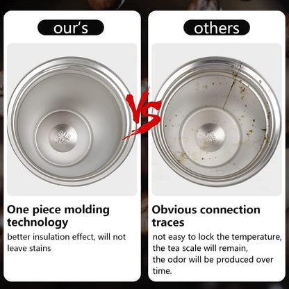 Thermobecher 380ml Edelstahl Auslaufsicher Isolierbecher Vakuum Rot