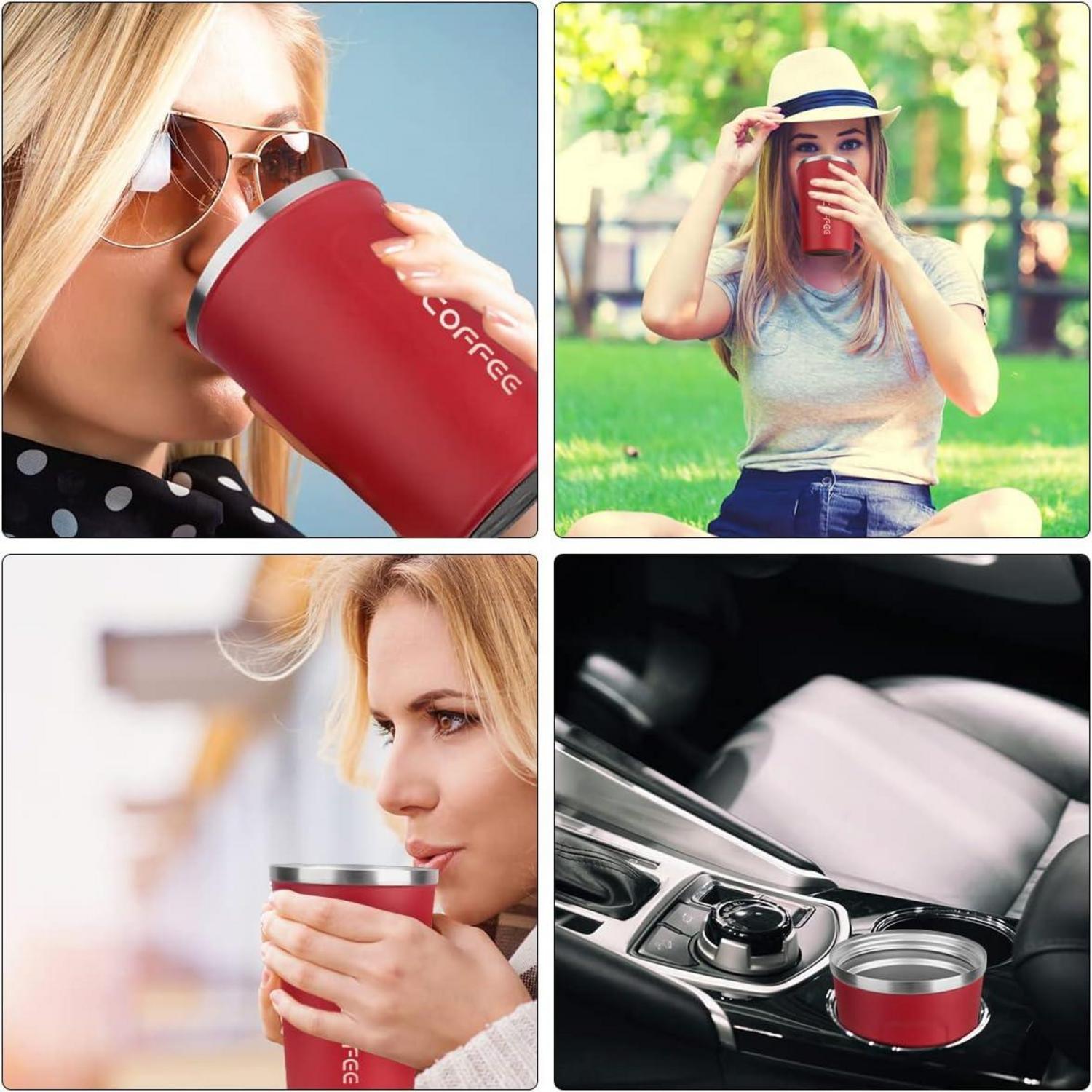 Thermobecher 380ml Edelstahl Kaffeebecher doppelwandig isoliert