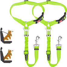 SlowTon Hundegurt Auto 2-in-1 Sicherheitsgurt Kopfstützen-Rückhalte