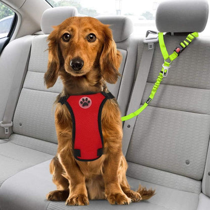 SlowTon Hundegurt Auto 2-in-1 Sicherheitsgurt Kopfstützen-Rückhalte