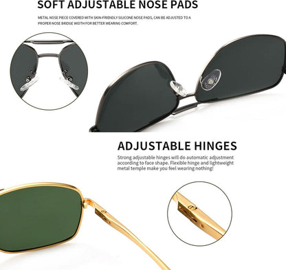 Polarisierte Herren Sonnenbrille Metallrahmen UV400 Driving Angeln Golf