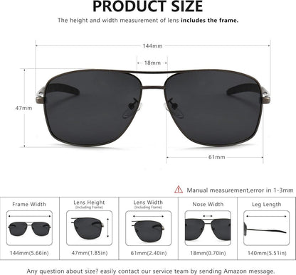 Polarized Sonnenbrille Herren Metallrahmen Angeln Golf Driving