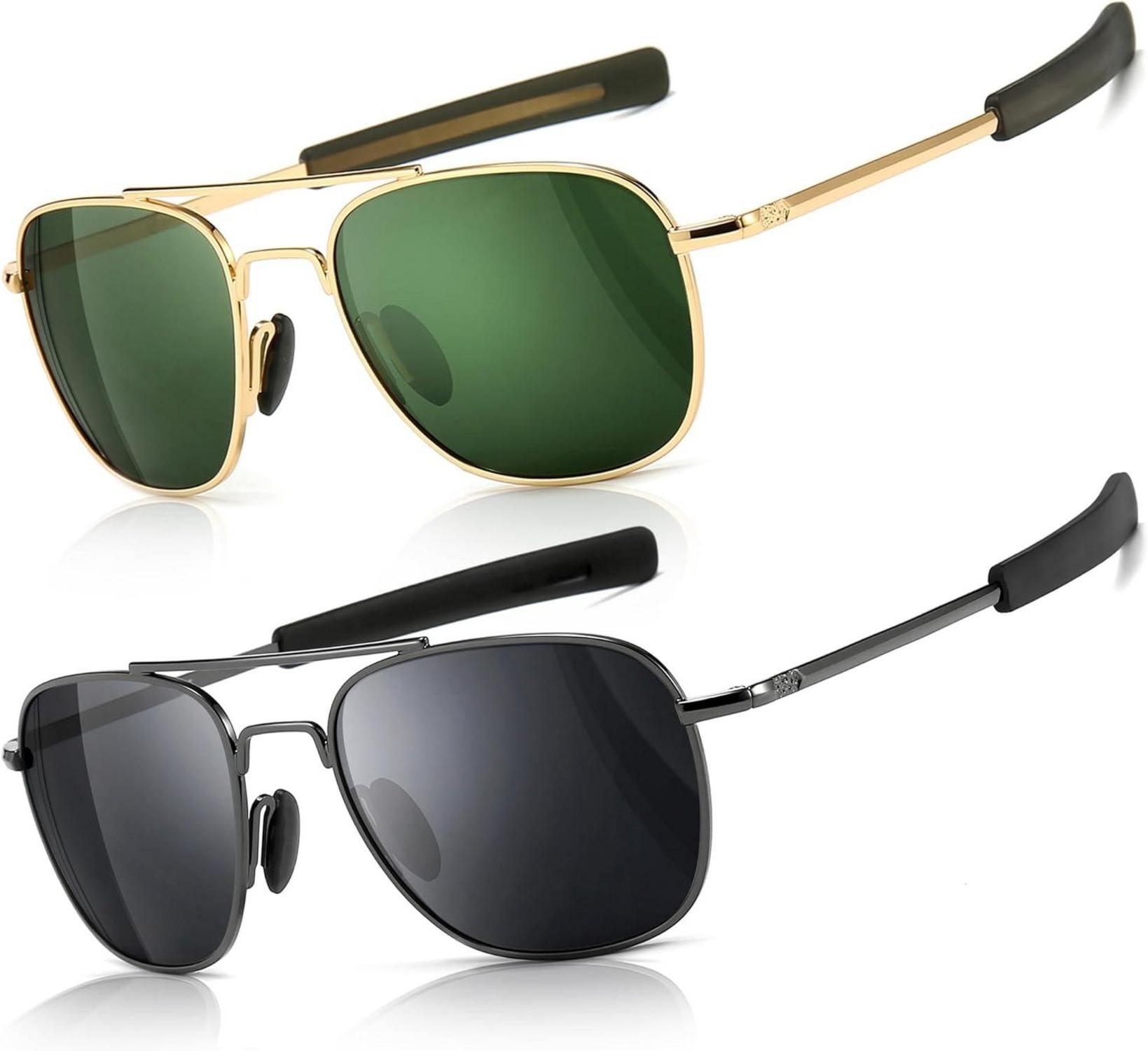 Polarisierte Piloten-Sonnenbrille mit verbesserten Bajonettbügeln