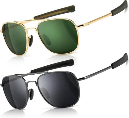 Polarisierte Piloten-Sonnenbrille mit verbesserten Bajonettbügeln