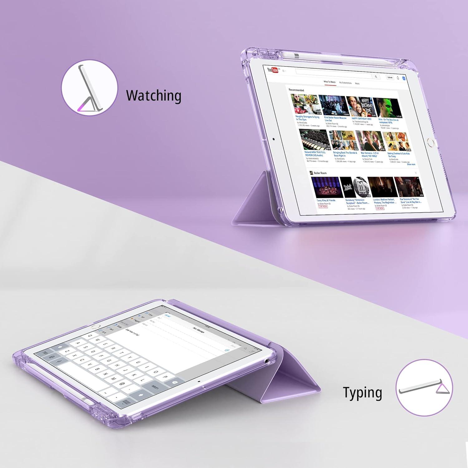 Hülle für iPad 10,2 Zoll 2021/2020/2019 mit Stifthalter Violett