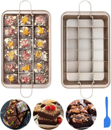 Brownie Backform mit Trennwänden und Spatula 31x20x3.7cm