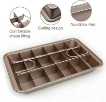 IVEOPPE Brownie Backform mit Trennwänden und Spatula
