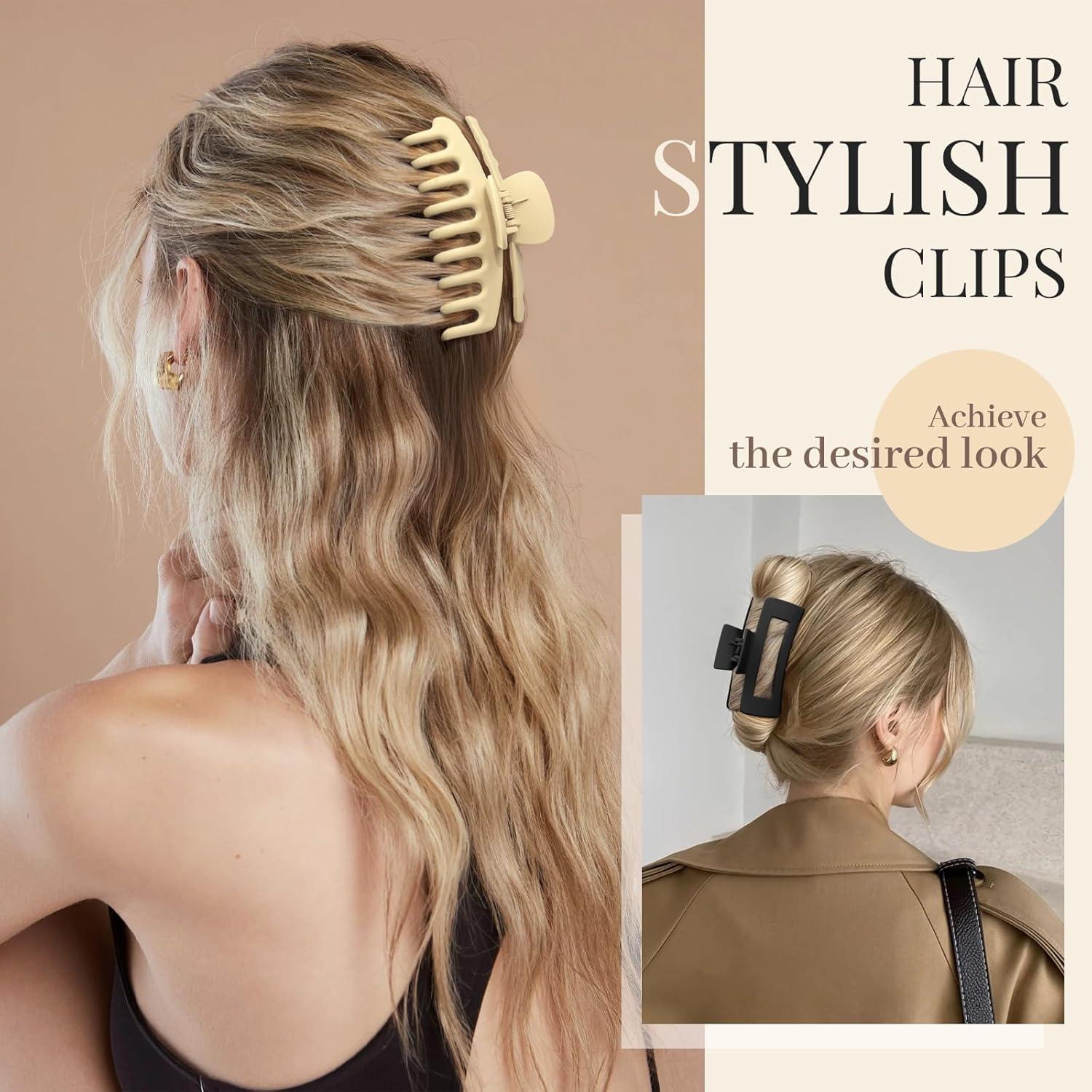 8er Set Große Rutschfeste Haarklammern Haarspangen Damen Haarstyling