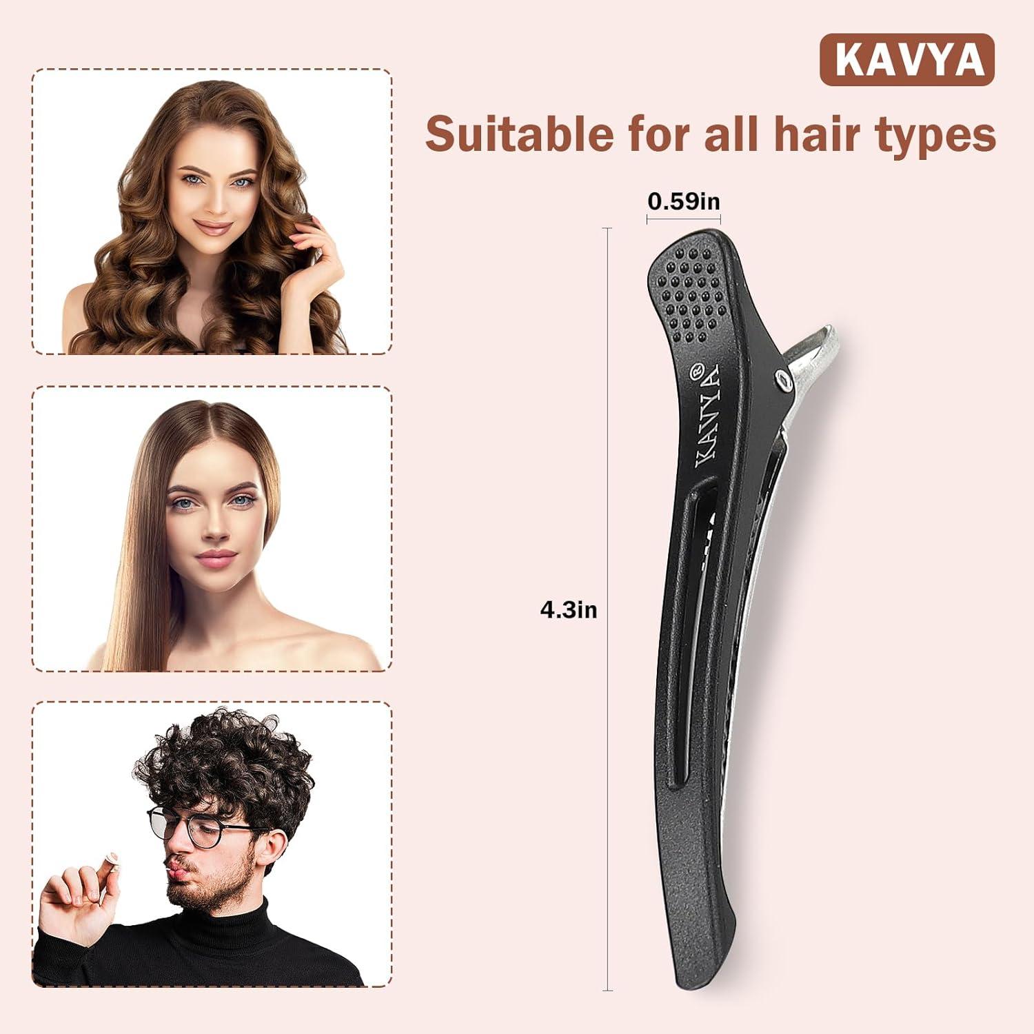 Kavya Haarclips Set Rutschfeste Haarklammern Silikonband