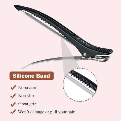 Haarclips Set Rutschfest Silikonband 10 Stück Friseur Zubehör
