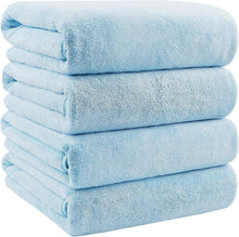 Mikrofaser-Badetücher Set 4 Stück Blau 68 x 137 cm