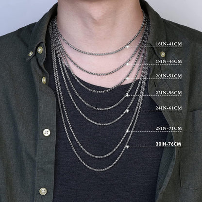 925 Silber Kreuz Kette Halskette Edelstahl Panzerkette