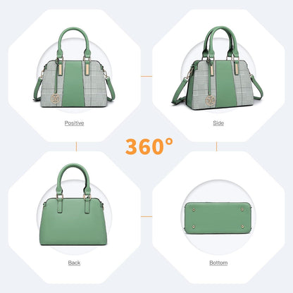 Damen Schultertasche mit Geldbörse, Perlen & Kristall Design