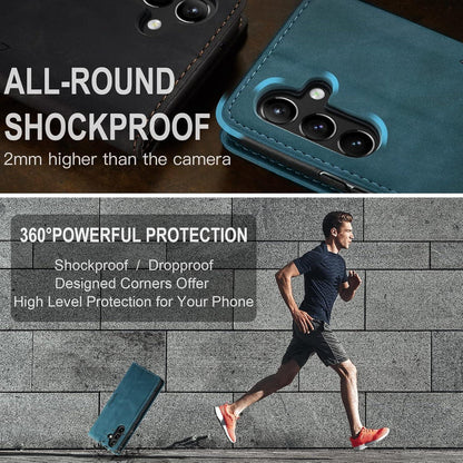 Samsung Galaxy A54 5G Handyhülle Leder Flip Case Kartenfach Blaugrün