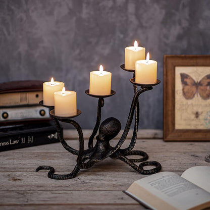 Kerzenhalter Octopus Teelichter Stumpenkerzenhalter Gothic Halloween