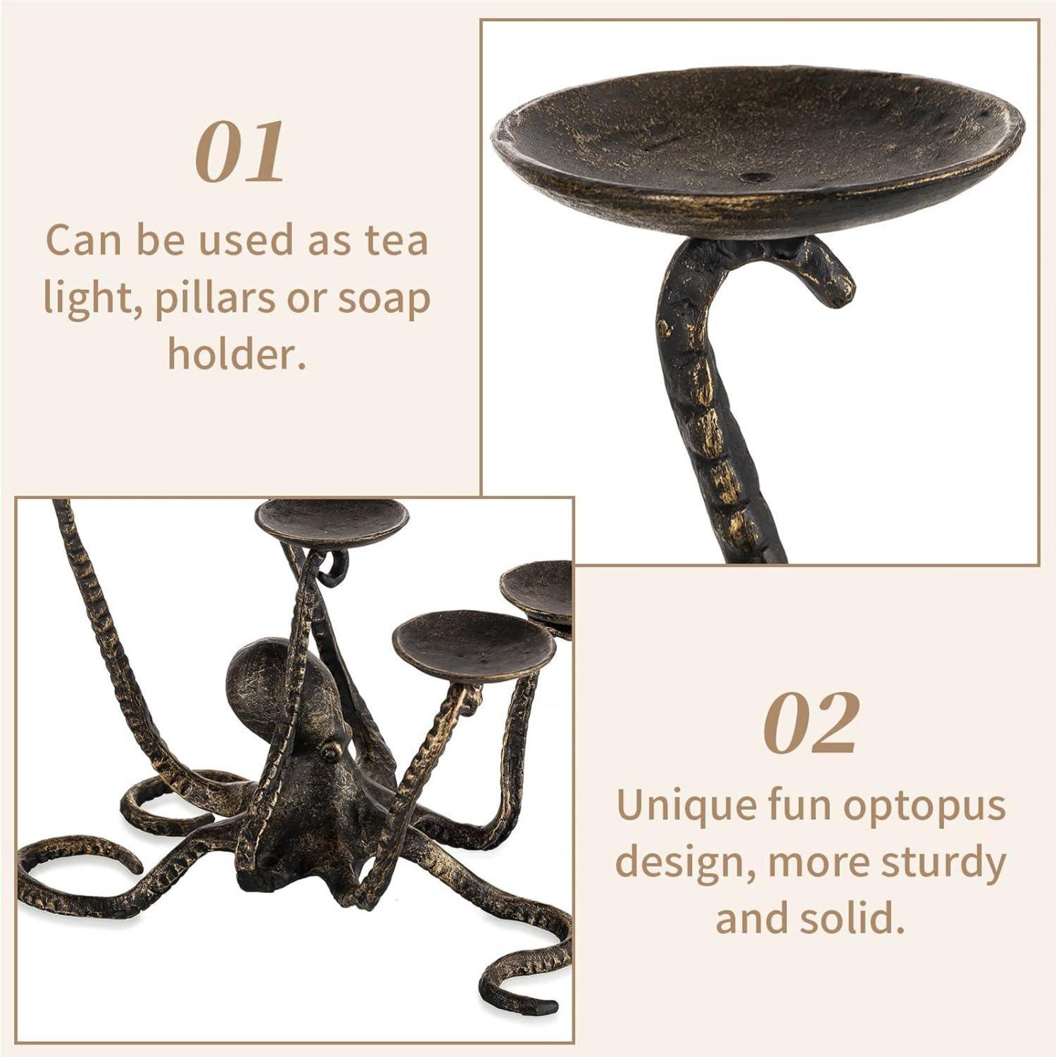 Kerzenhalter Octopus Teelicht Stumpenkerzenhalter Gothic Deko