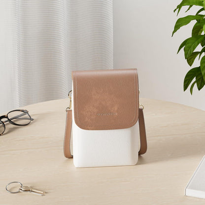 Handytasche zum Umhängen Damen mit Geldbörse, Beige Braun