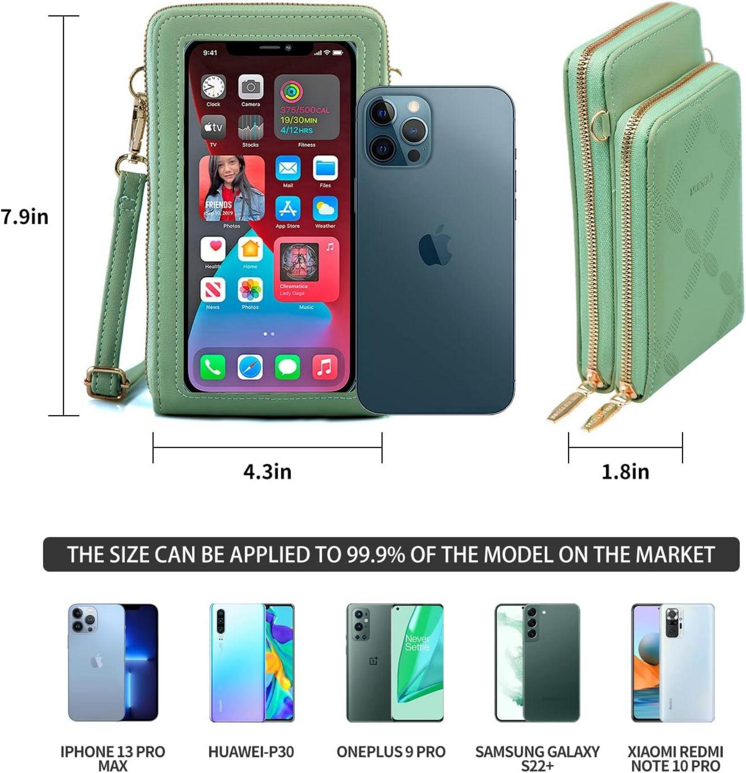 Kleine Touchscreen PU Leder Umhängetasche iPhone Samsung Galaxy