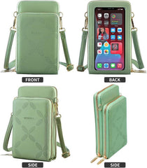MUIIKOLA Kleine Handy Umhängetasche Touchscreen Crossbody Damen Handytasche iPhone 13 Pro Max Samsung Galaxy S22 S21 FE