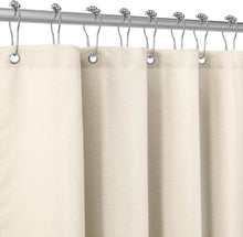 Duschvorhang Leinen Anti Schimmel Wasserdicht Beige 182x92cm