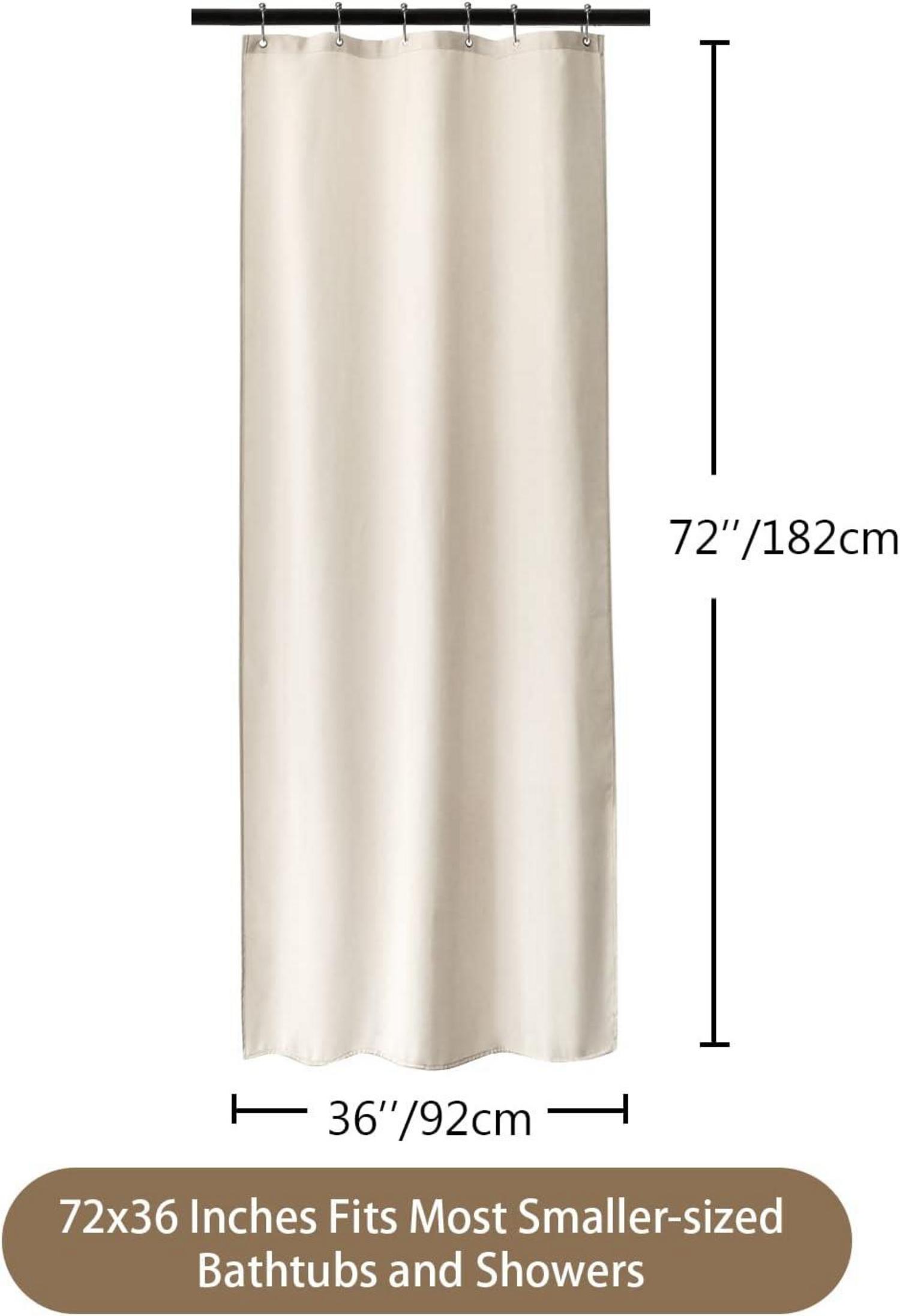 Duschvorhang Leinen Metall Duschvorhangringe Wasserdicht 92x182cm