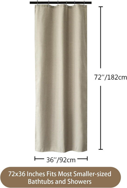 Duschvorhang Leinen Anti-Schimmel Stoff Textil wasserdicht schwer