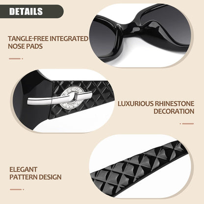 Übergroße Polarisierte Sonnenbrille UV400 Schutz Damen - GQUEEN