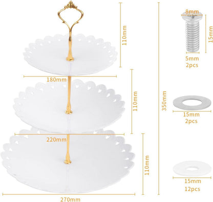 3-stöckiger Cupcake-Ständer Dessert Display Serviertablett