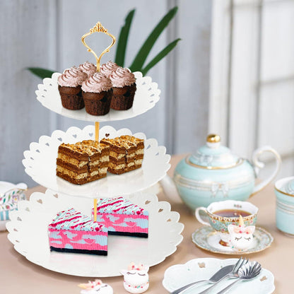 Cupcake-Ständer 3 Etagen Dessert-Tablett Hochzeiten Geburtstage Baby-Partys