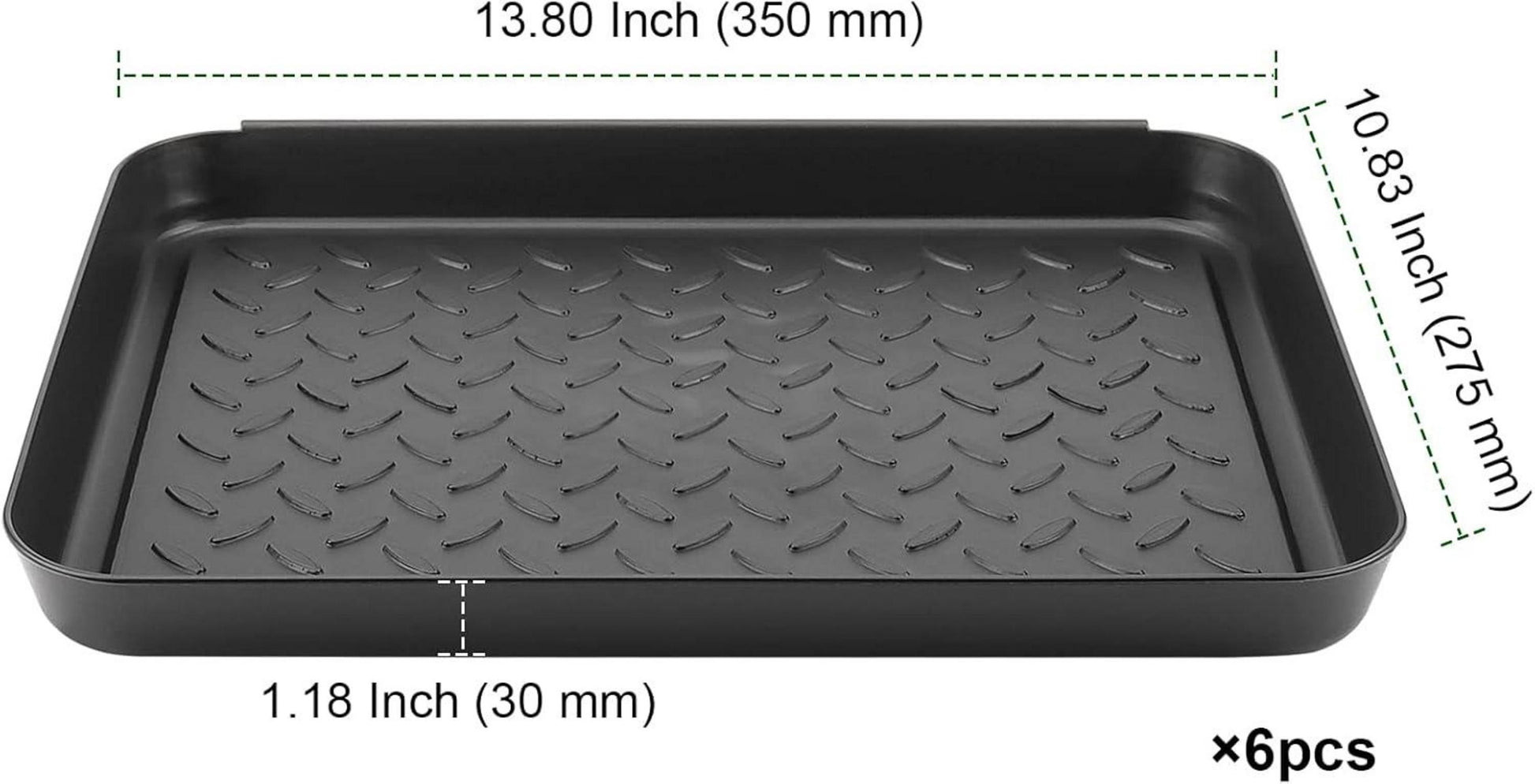 NGOSUET 6er Set Große Schuhablage 35x27.5x3cm Schwarz