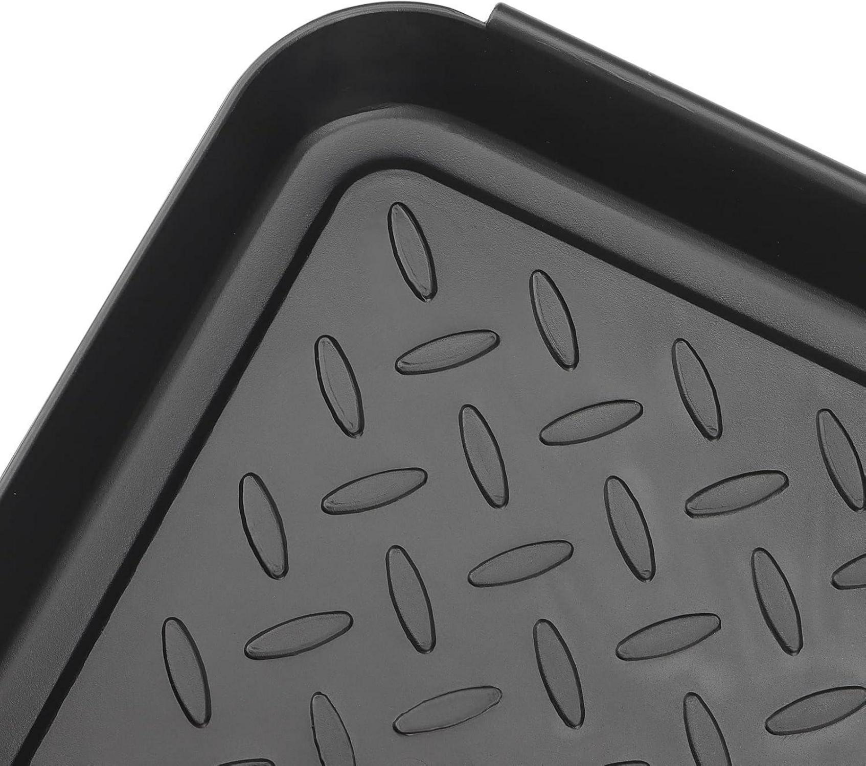 NGOSUET Schuhabtropfschale 6er Set groß 35x27.5x3 cm Schwarz