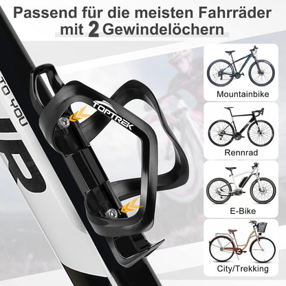 Fahrrad Flaschenhalter Getränkehalter Zwei-Wege-Öffnung Leicht & Stark