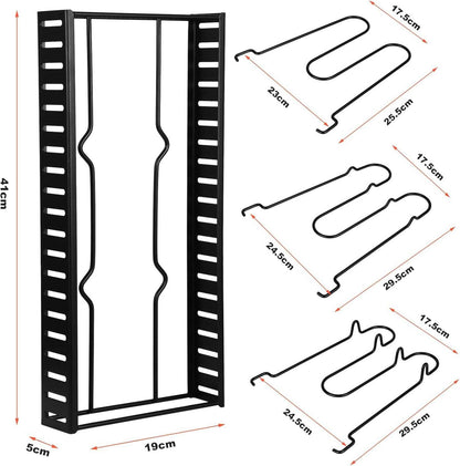 Verstellbarer Pfannen- und Topf-Organizer für Küche und Speisekammer