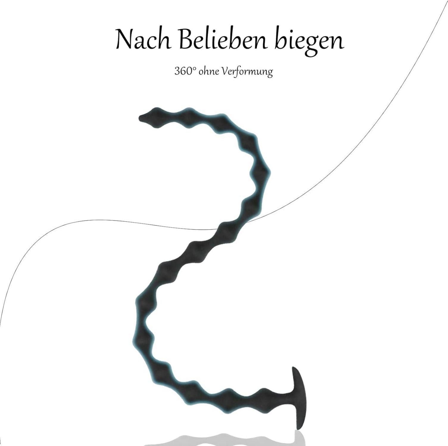 Analplug Analkette 15 Kugeln 58 cm Extra Lang Schwarz XXL