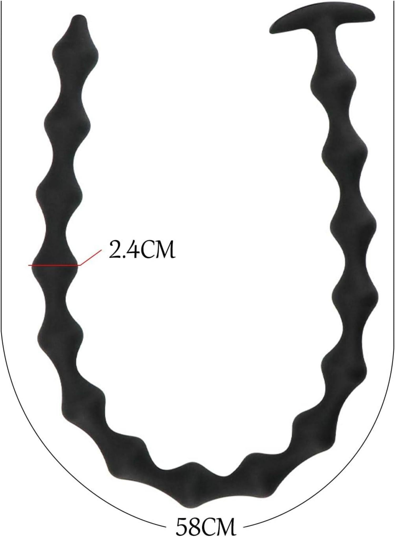 Analkette Analplug mit 15 Kugeln Beads 58cm Lang Buttplug Dildo Anal Spreizer