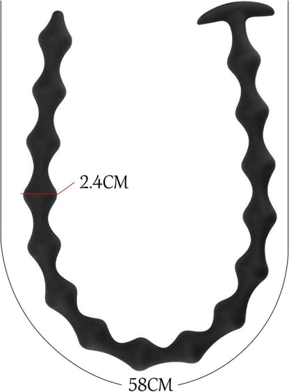 Analkette Analplug mit 15 Kugeln Beads 58cm Lang Buttplug Dildo Anal Spreizer