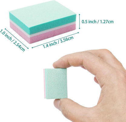 50x Nagelpuffer 100/180 Schleifblöcke Polierblöcke Set Gelnägel Acrylnägel