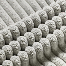 Kissenbezug 30x50 grau 2er Set Kordsamt gestreiftes Muster
