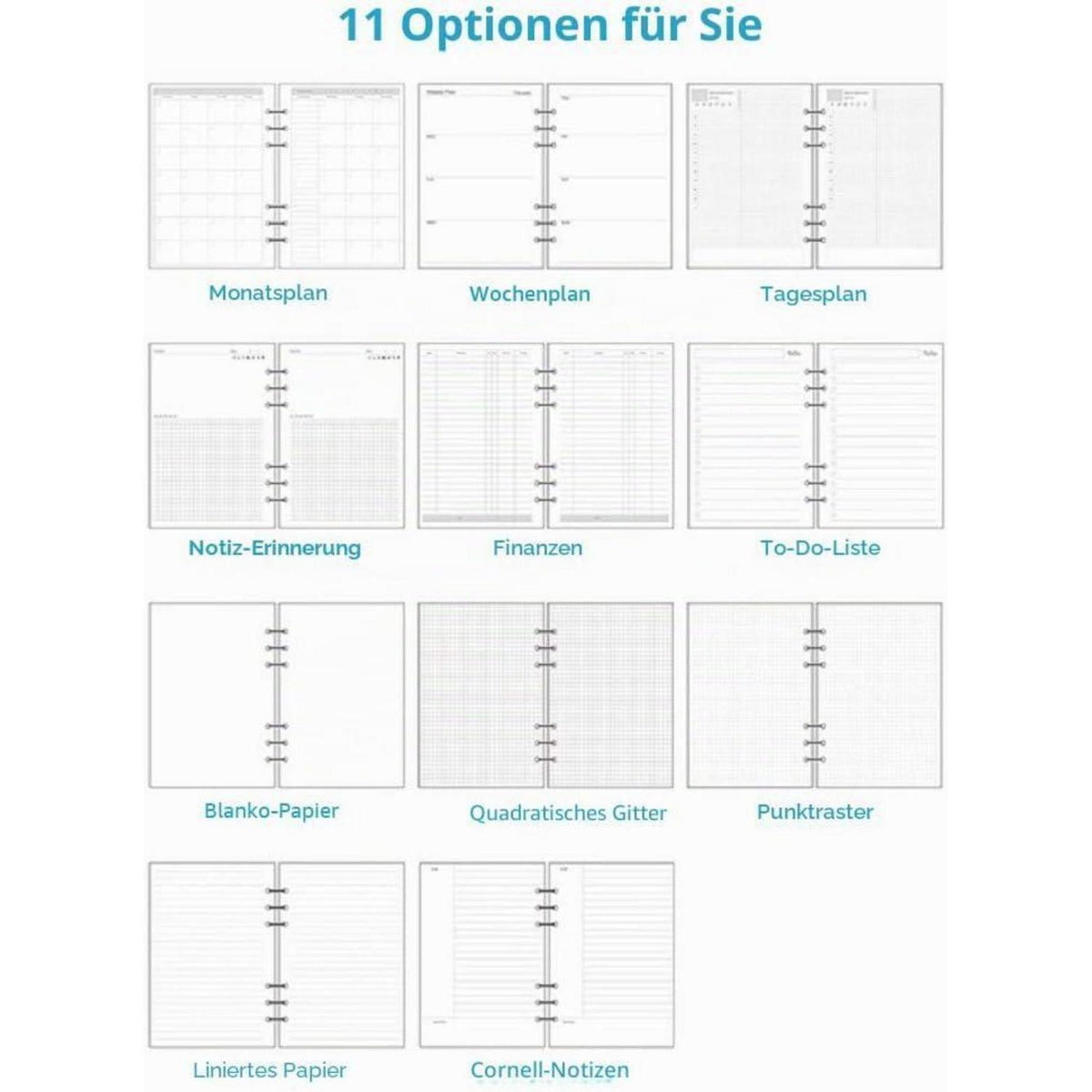 A6 Finanzplaner Einleger für 6-Ring Notizbuch