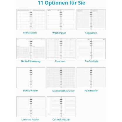A6 Finanzplaner Einleger für 6-Ring Notizbuch