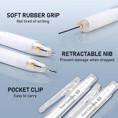 Pastell Druckbleistift Set 0.5mm mit Etui 180 HB Minen & Radiergummis