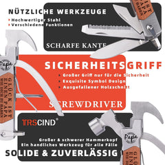 Multitool Hammer 14-in-1 Werkzeug Mini Hammer Männer Geschenke