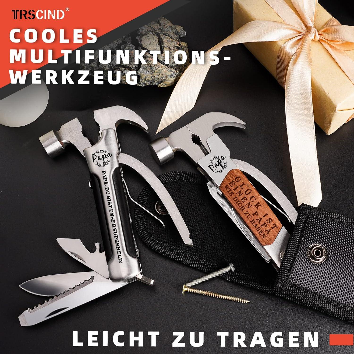 Vatertagsgeschenke Multitool Hammer 14 in 1 Mini Werkzeug Männer