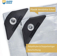 Abdeckplane 4x5m Grau Wasserdicht 160g/m² UV-stabilisiert